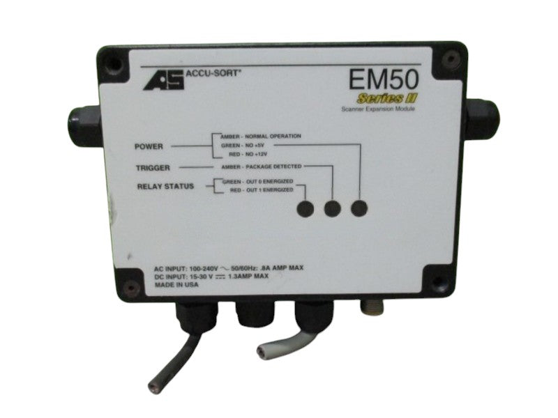 ACCU-SORT SYSTEMS EM50 SERIES II SCANNER EXPANSION MODULE 100-240VAC  UNMP