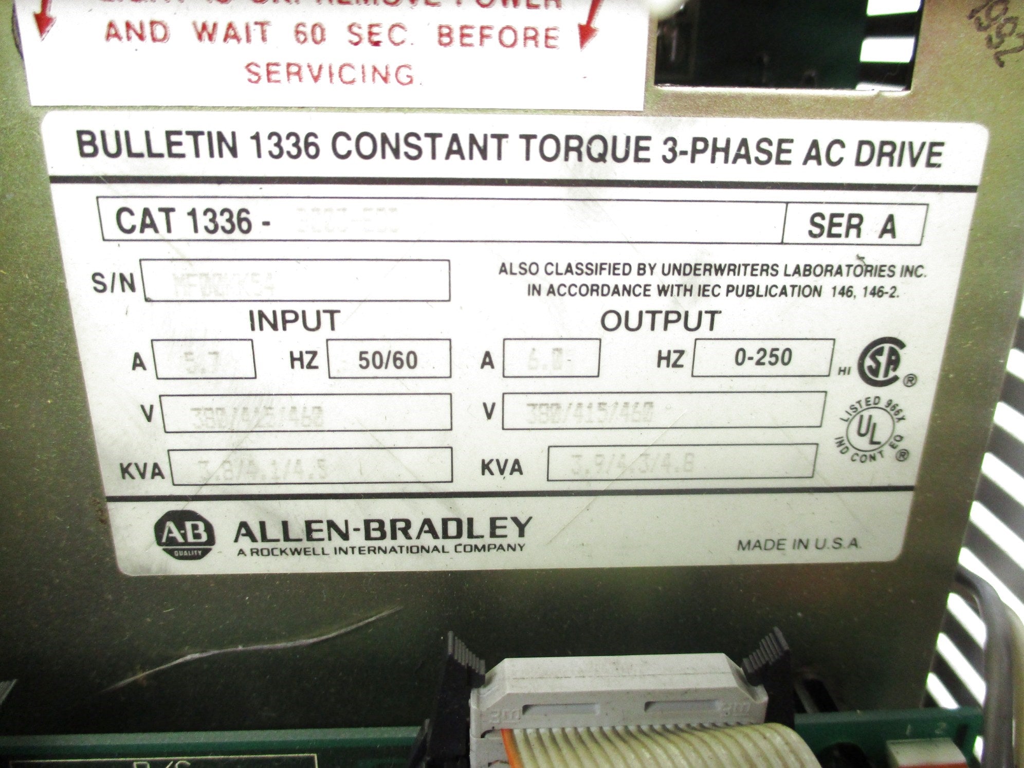 ALLEN BRADLEY 1336-B003-EOD SER. A UNMP