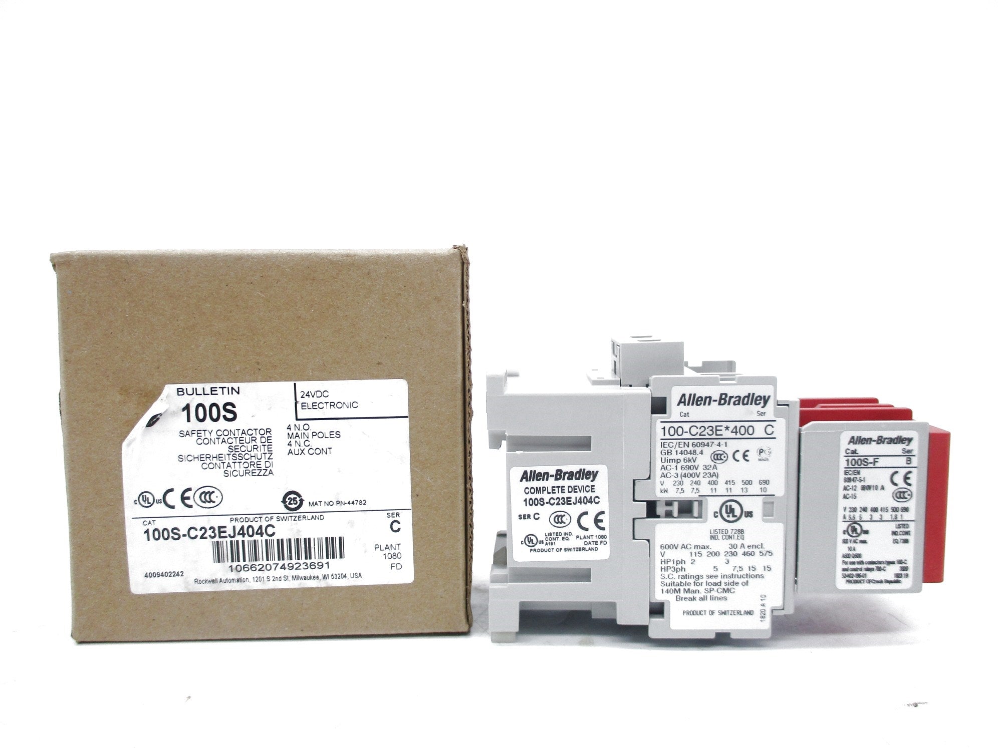 ALLEN BRADLEY 100S-C23EJ404C SER. C 24V (BR/WH) NSMP
