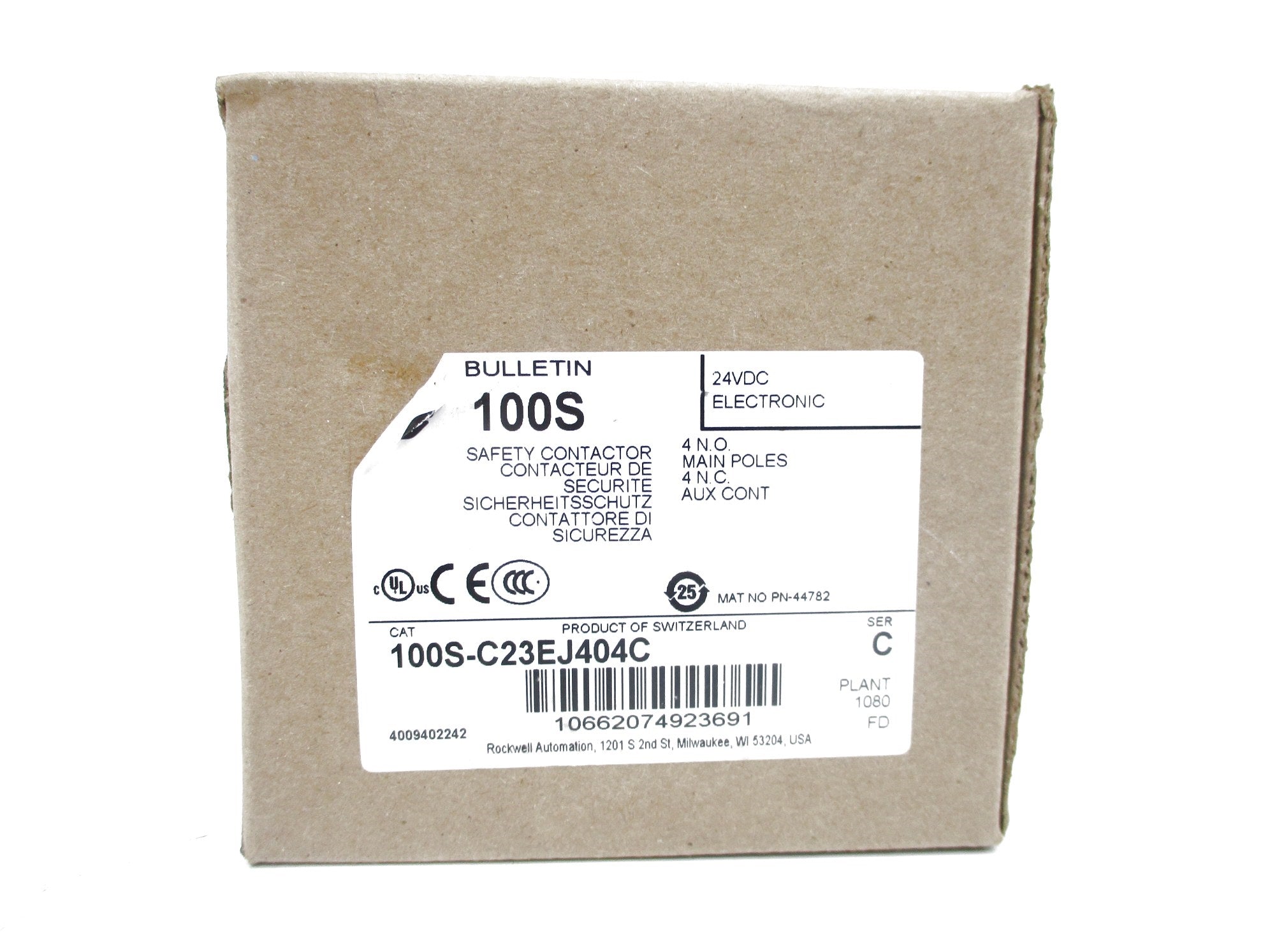 ALLEN BRADLEY 100S-C23EJ404C SER. C 24V (BR/WH) NSMP