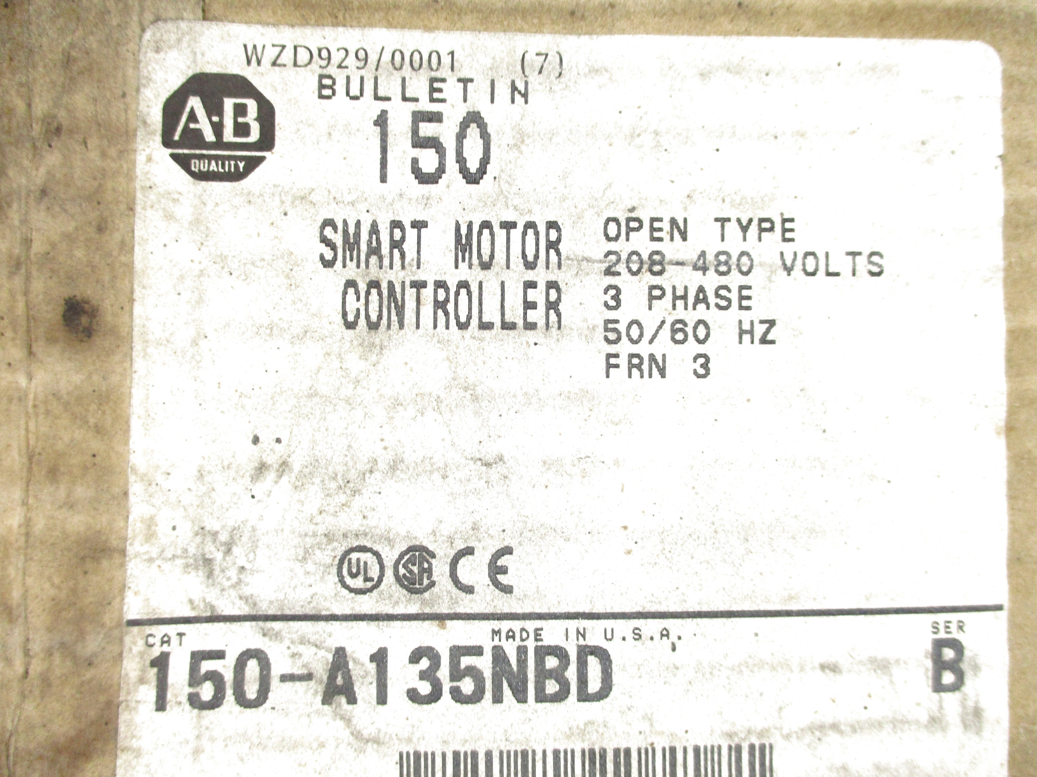 ALLEN BRADLEY 150-A135NBD SER. B (BR/WH) NSFS
