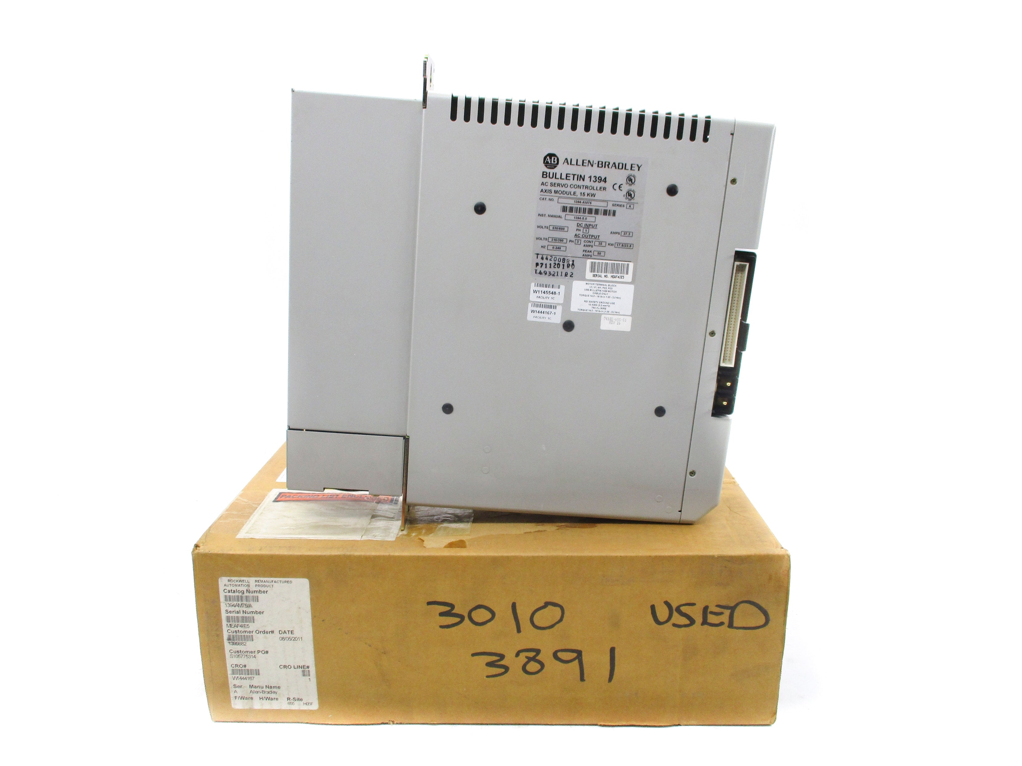 ALLEN BRADLEY 1394-AM75 SER. A 530/680VDC 37.3A REMAN