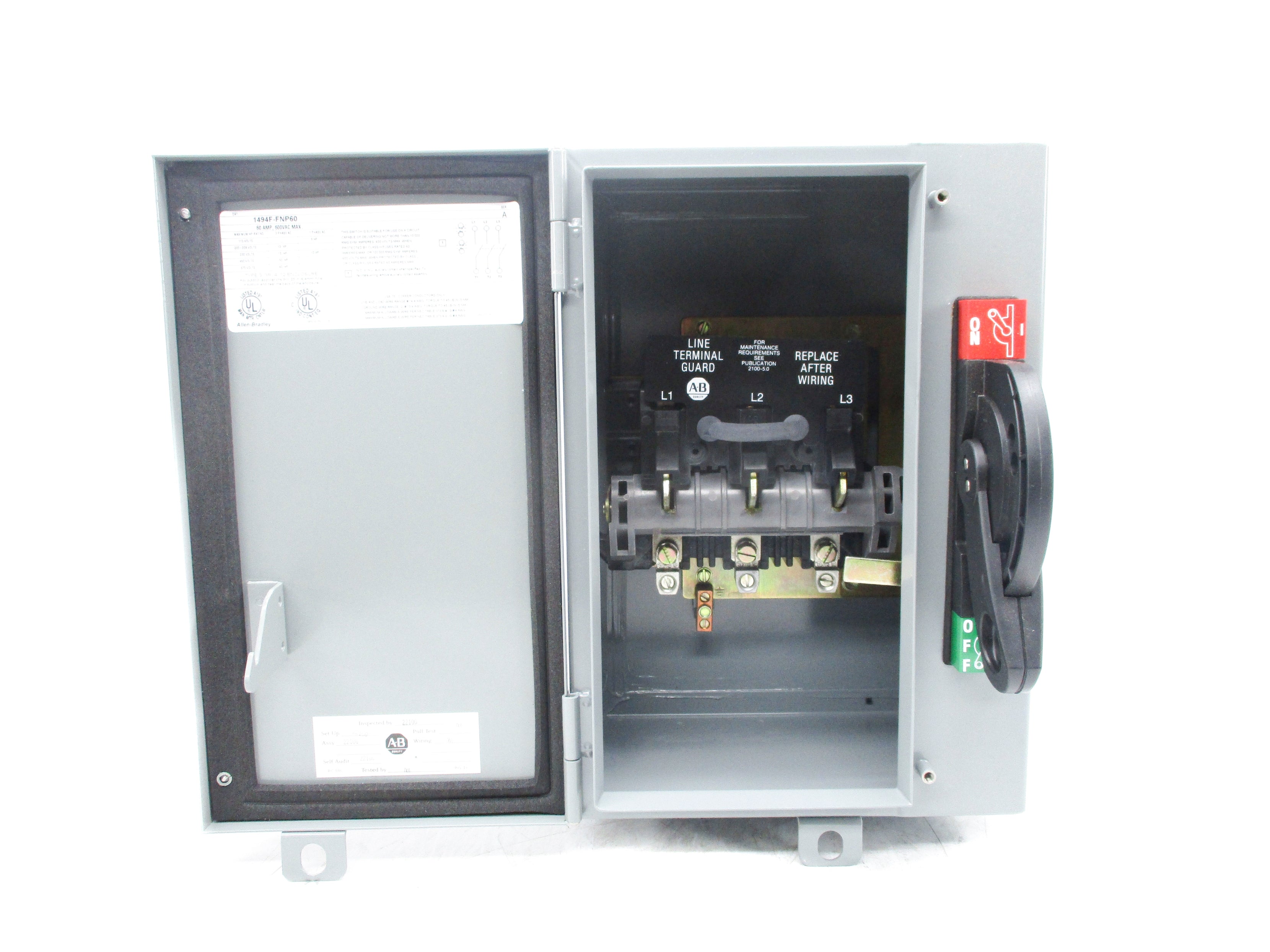 ALLEN BRADLEY 1494F-FNP60 SER. A (BR/WH) NSMP