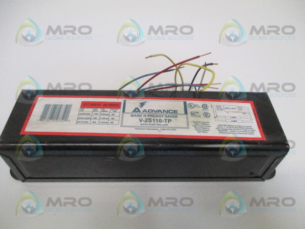 ADVANCED V-2S110-TP RAPID START BALLAST 277V NSNP