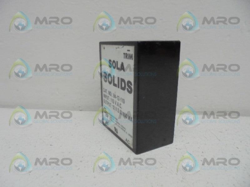 SOLA 84-12-110 RELAY  UNMP