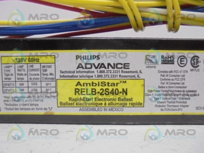 ADVANCE RELB-2S40-N BALLAST  NSNP