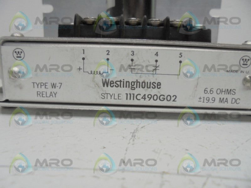 WESTINGHOUSE 111C490G02 RELAY SOCKET  UNMP