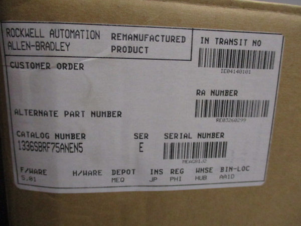 ALLEN BRADLEY 1336S-BRF75-AN-EN5 SER.E F/W 5.01 DRIVE  NSMP