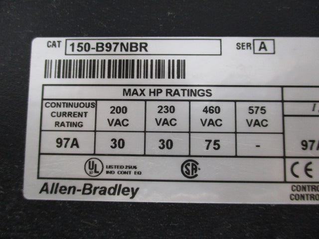 ALLEN BRADLEY 150-B97NBR SER.A (AS PICTURED)  UNMP