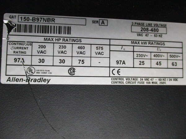 ALLEN BRADLEY 150-B97NBR SER.A (AS PICTURED)  UNMP