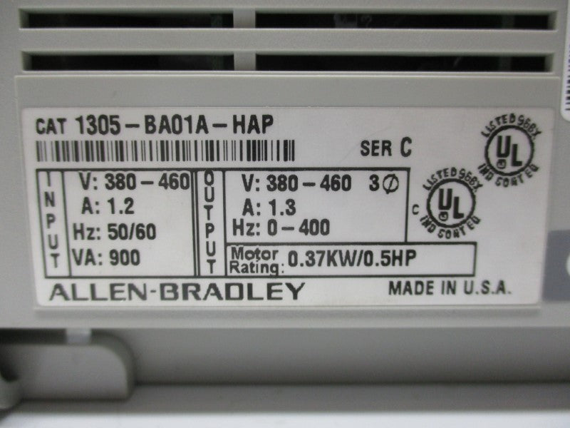 ALLEN BRADLEY 1305-BA01A-HAP SER. C F/W 6.01 NSMP