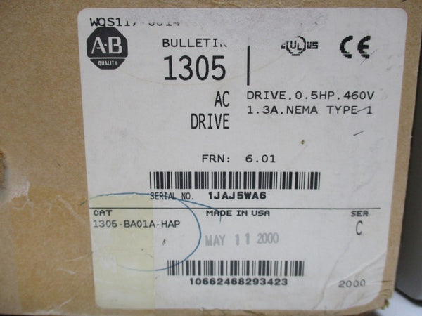 ALLEN BRADLEY 1305-BA01A-HAP SER. C F/W 6.01 NSMP
