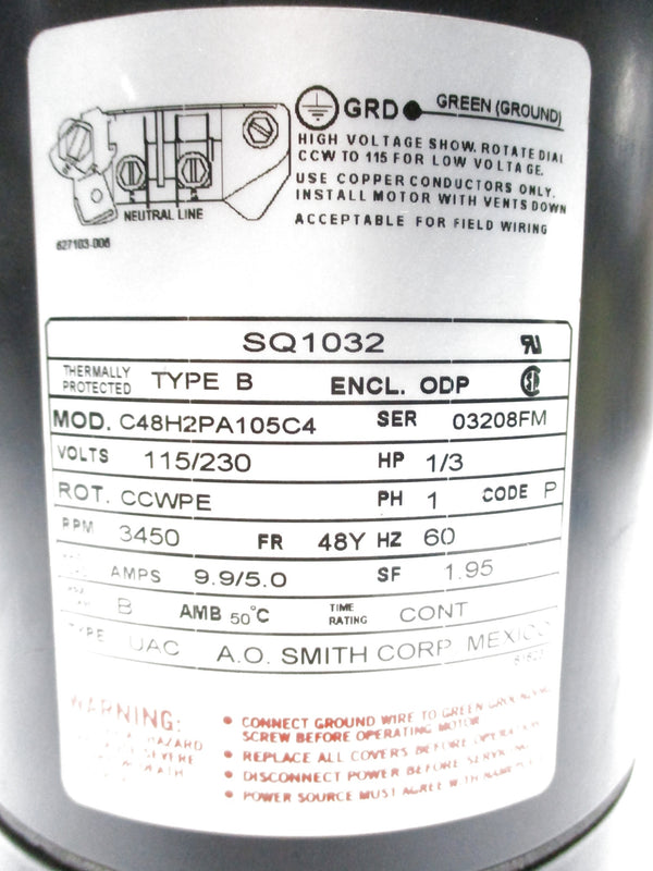 A.O. SMITH SQ1032 UNMP