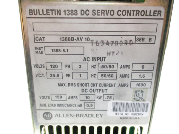 ALLEN BRADLEY 1388B-AV10 SER. B REMAN