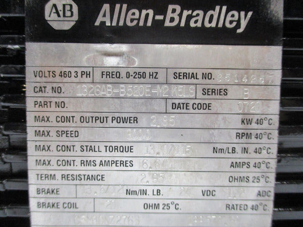 ALLEN BRADLEY 1326AB-B520E-M2K5LS SER. B NSNP