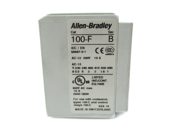 ALLEN BRADLEY 100-FA31 SER. B 600VAC 10A (WH) NSMP