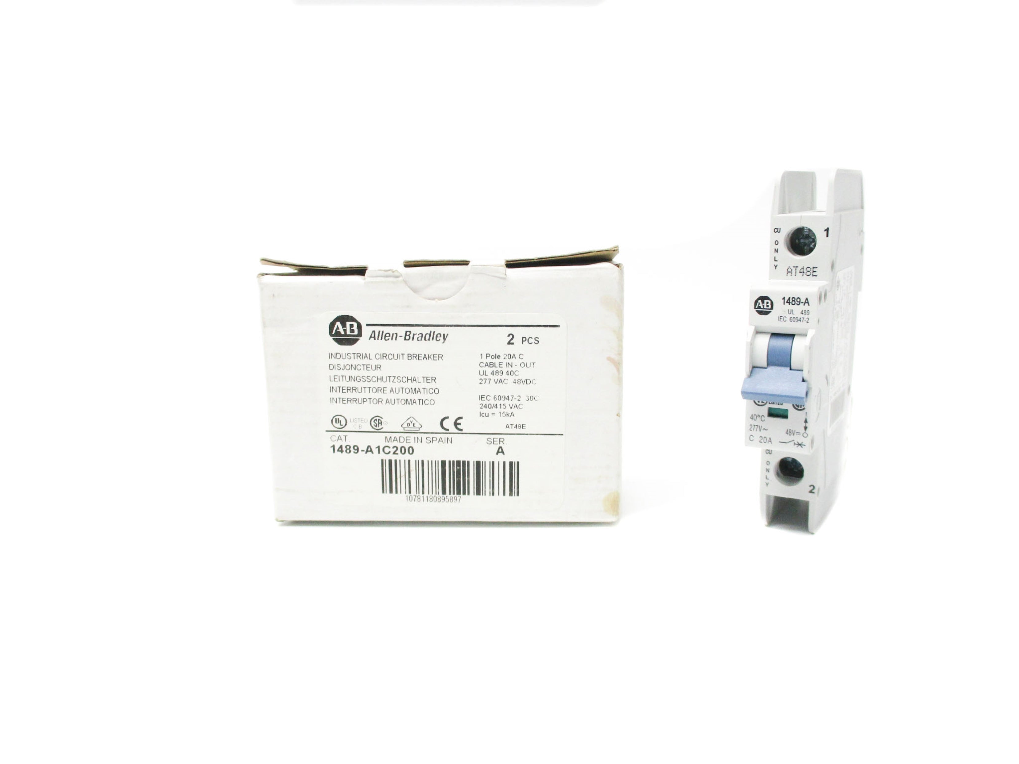 ALLEN BRADLEY 1489-A1C200 SER. A 277VAC 20A (WH) NSMP
