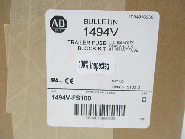 ALLEN BRADLEY 1494V-FS100 SER. D (BR/WH) NSFS