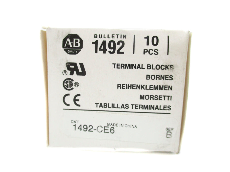 ALLEN BRADLEY 1492-CE6 SER. B (PKG OF 10) (WH) NSMP