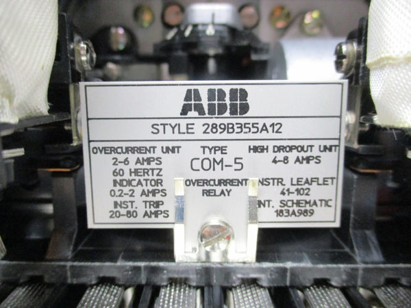 ABB 289B355A12 COM-5 20-80A  (AS PICTURED) NSNP