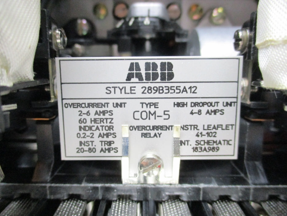ABB 289B355A12 COM-5 20-80A  (AS PICTURED) NSNP