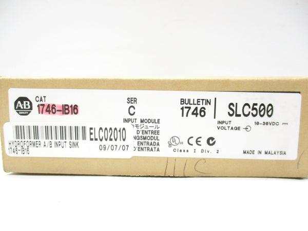 ALLEN BRADLEY 1746-IB16 SER. C 10-30VDC NSMP