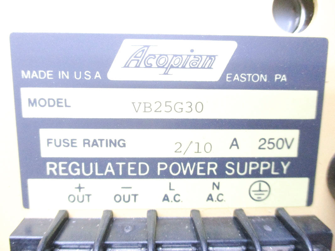 ACOPIAN VB25G30 250V 2/10A NSNP