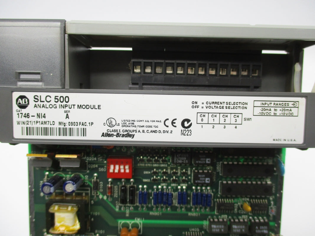 ALLEN BRADLEY 1746-NI4 SER. A 10VDC UNMP