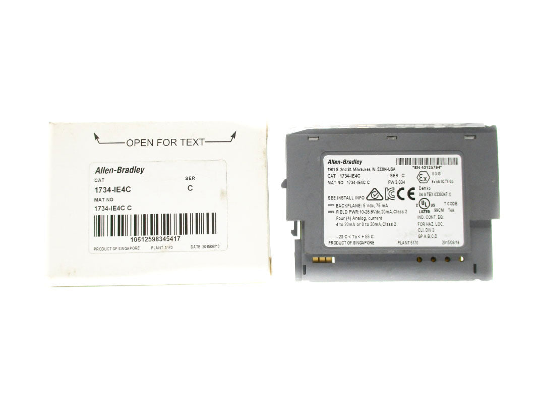 ALLEN BRADLEY 1734-IE4C SER. C F/W 3.004 10-28.8VDC NSMP