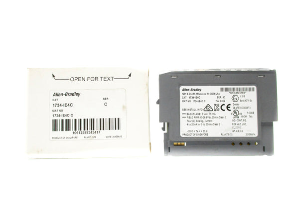 ALLEN BRADLEY 1734-IE4C SER. C F/W 3.004 10-28.8VDC NSMP