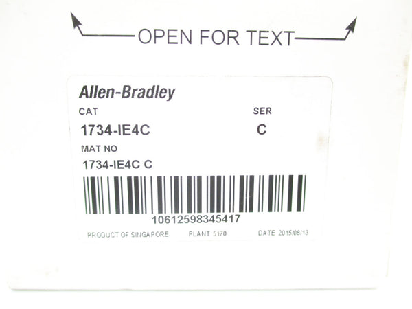 ALLEN BRADLEY 1734-IE4C SER. C F/W 3.004 10-28.8VDC NSMP