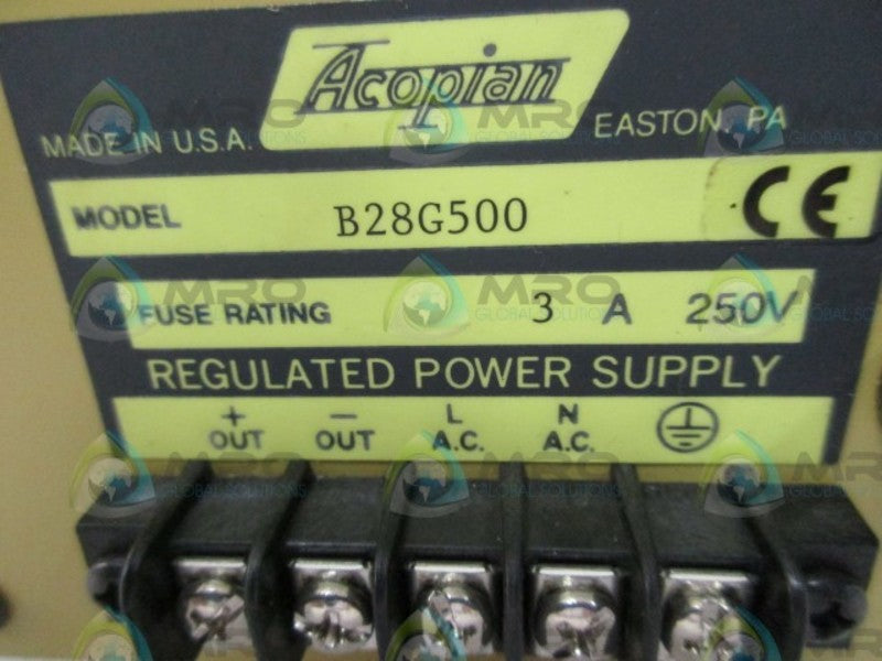 ACOPIAN B28G500 POWER SUPPLY NSNP