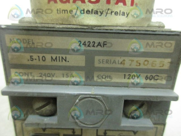 AGASTAT 2422AF TIME DELAY RELAY UNMP