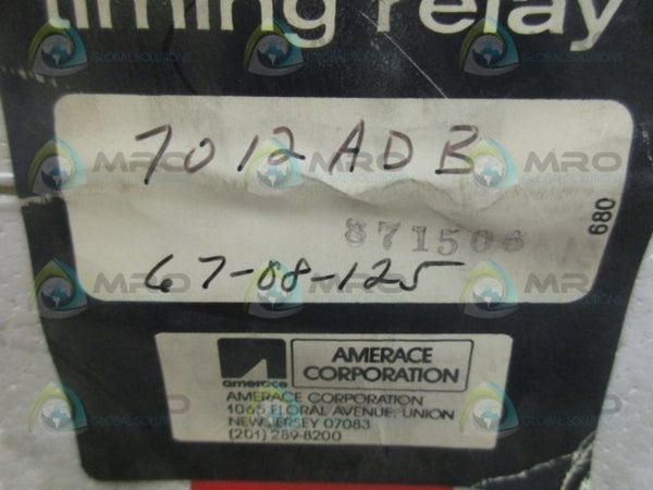 AGASTAT 7012ADB TIMING RELAY NSFS