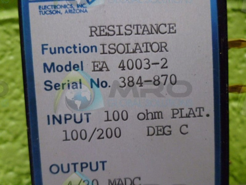 AGM EA 4003-2 ISOLATOR NSNP