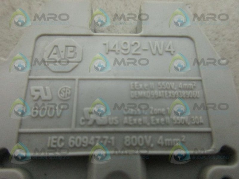 ALLEN BRADLEY 1492-W4 TERMINAL BLOCK  UNMP