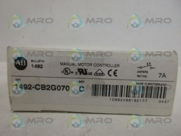 ALLEN BRADLEY 1492-CB2G070 SER. C MOTOR CONTROLLER NSMP