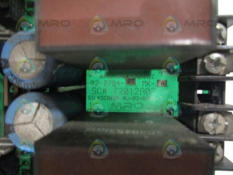 AJAX MAGNETHERMIC 72012A02 U-02-0784-07MK-A SINGLE CHANNEL AMP BOARD UNMP