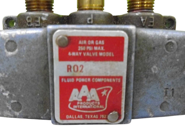 AAA PRODUCTS INTERNATIONAL MODEL R02 4WAY VALVE UNMP