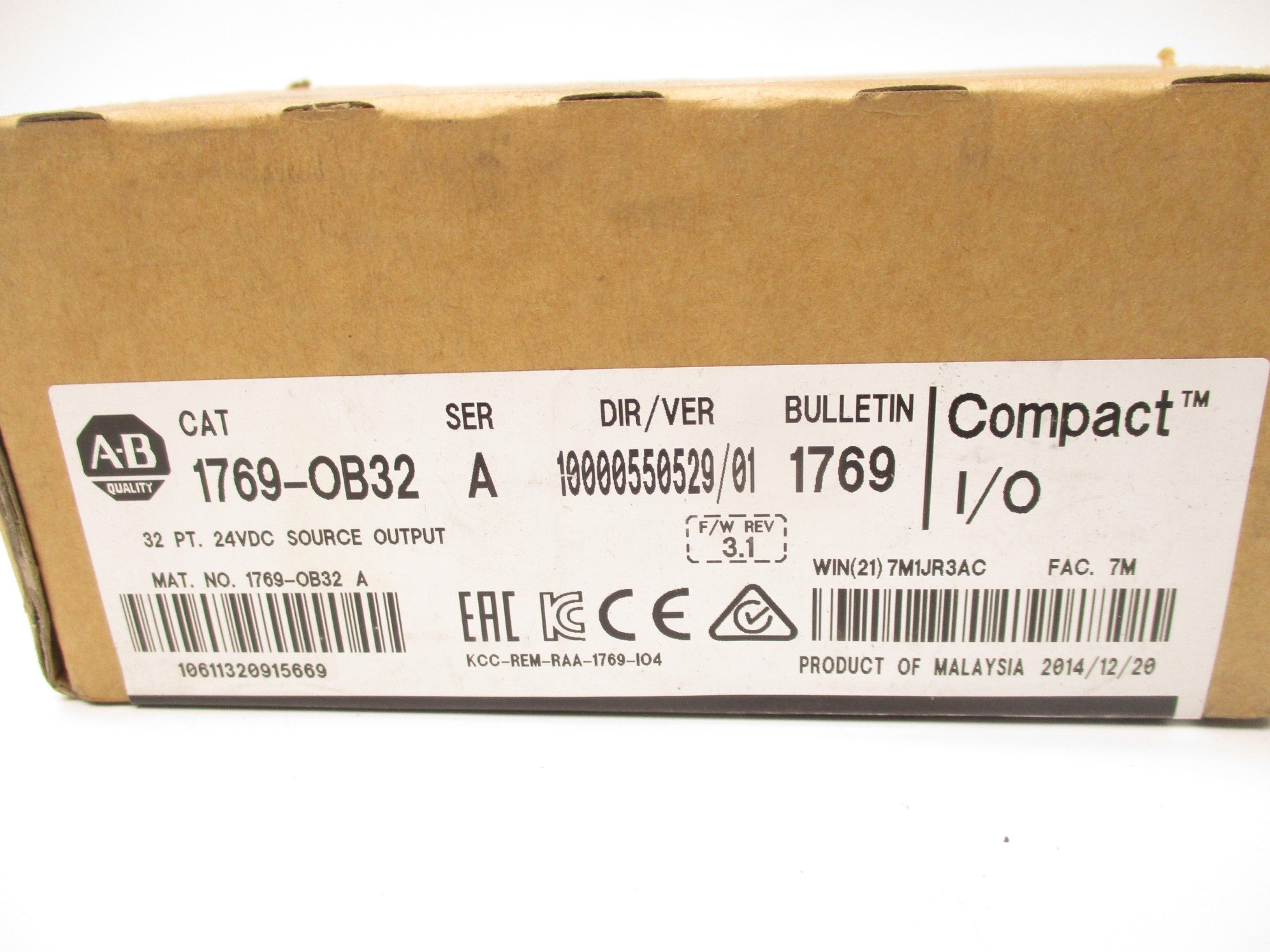 ALLEN BRADLEY 1769-OB32 SER. A F/W 3.1 24VDC DATE: 2014 NSFS