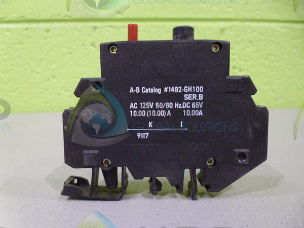 ALLEN BRADLEY 1492-GH100 SER. B CIRCUIT BREAKER 10A UNMP