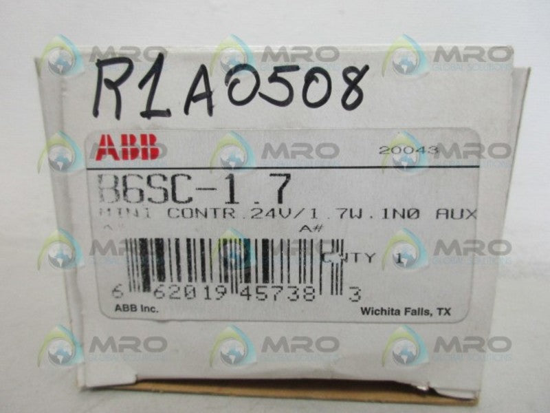 ABB B6SC-1.7 MINI CONTACTOR NSMP