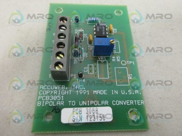 ACCUWEB PCB3051 CONVERTER UNMP