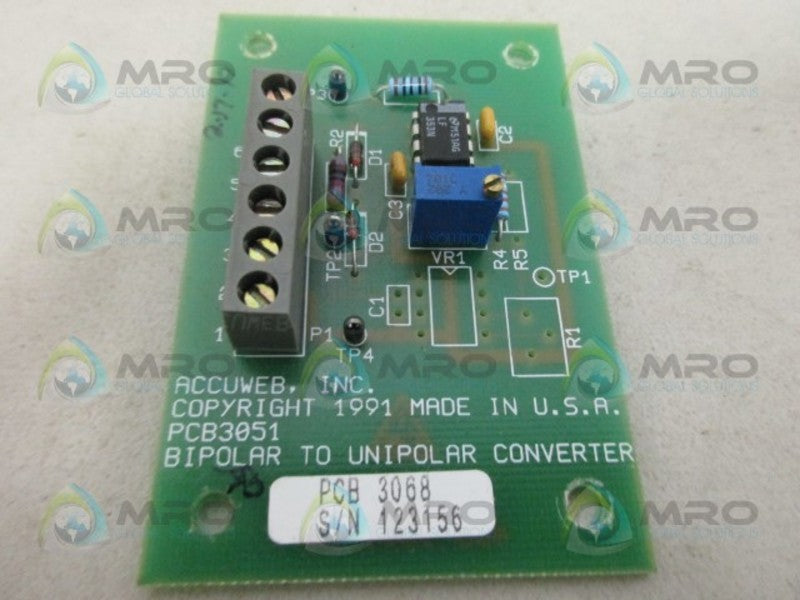 ACCUWEB PCB3051 CONVERTER UNMP