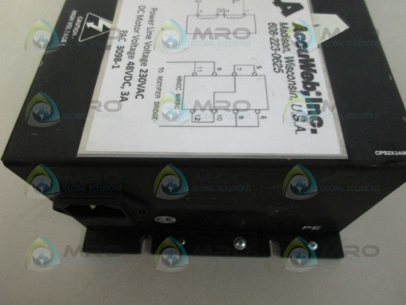 ACCUWEB PS2X3W48-0028 POWER SUPPLY UNMP