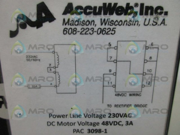 ACCUWEB PS2X3W48-0028 POWER SUPPLY UNMP