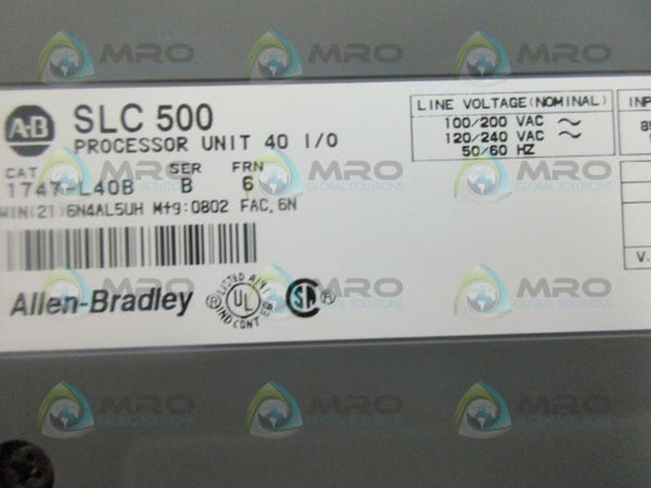 ALLEN BRADLEY 1747-L40B SER. B (REMANUFACTURED)  NSMP