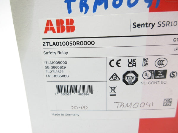 ABB 2TLA010050R0000 SSR10 24VDC NSMP