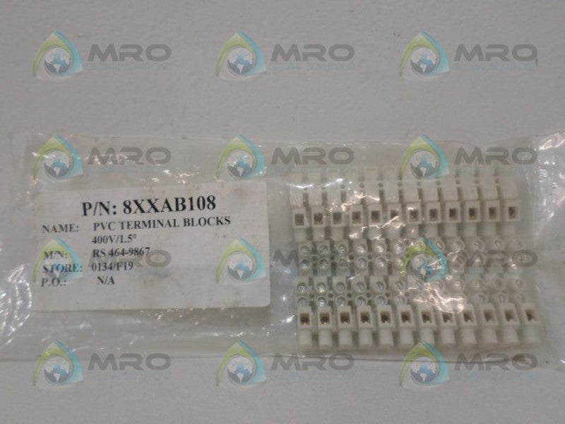 8XXAB108 WHITE TERMINAL BLOCKS  NSMP