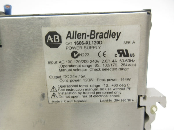 ALLEN BRADLEY 1606-XL120D SER. A 100-120/200-240V 2.6/1.4A UNMP